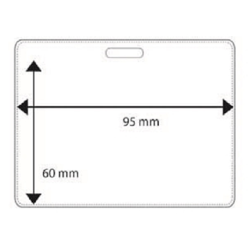 Plastficka horisontell, 95 x 60 mm, <br> m. låsfunktion <br> Art.nr 16023-0000