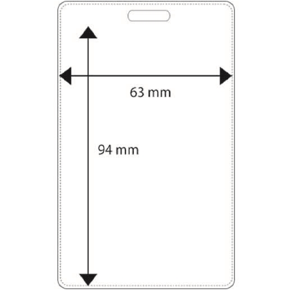 Plastficka vertikal, 63x94 mm <br> Art.nr 16023-1000