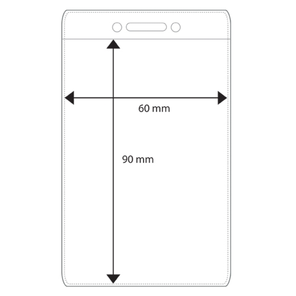 Plastficka vertikal, 60x90 mm <br> Art.nr 16123-0000 