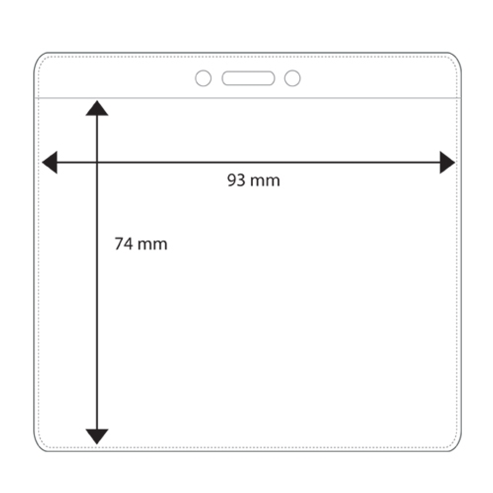 Plastficka horisontell, 93 x 74 mm <br> Art.nr 17423-0000