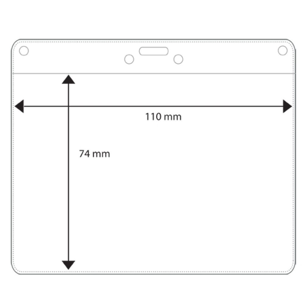 Plastficka horisontell, 110 x 74 mm <br> ART.NR 17623-8000