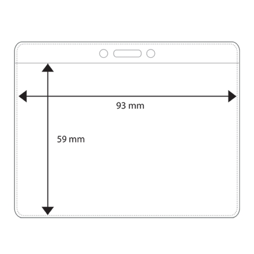 Plastficka horisontell, 93 x 59 mm <br> Art.nr 18523-0000