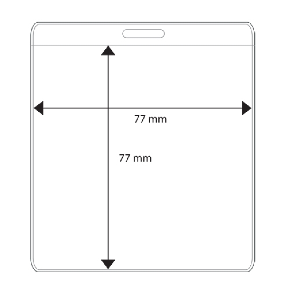 Plastficka vertikal, 77 x 77 mm <br> Art.nr 18623-0000
