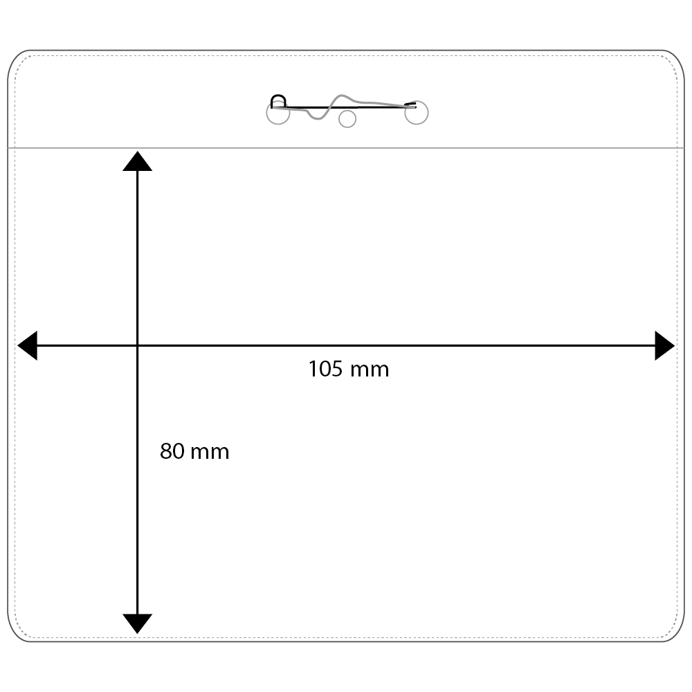 Plastficka horisontell, 110 x 86 mm <br> Art.nr 18723-5430F