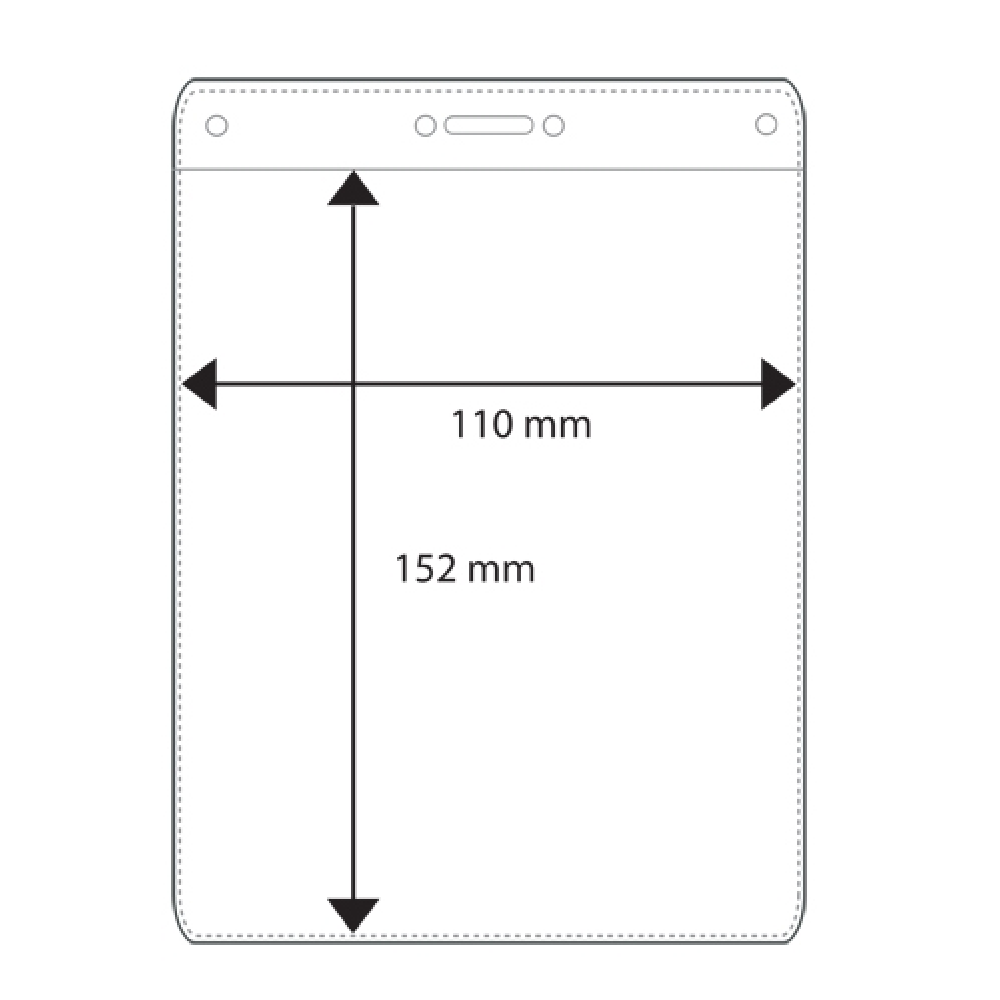 Plastficka vertikal, 110x152 mm, A6, kraftig <br> Art.nr 71123-1000