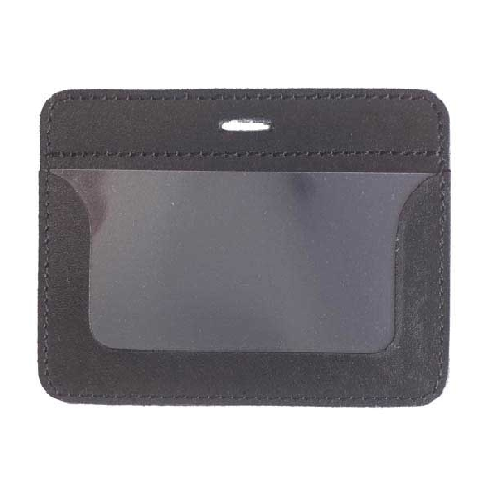 Plastficka horisontell, 100 x 75 mm, 2-fack läder <br> Art.nr 71511-2000