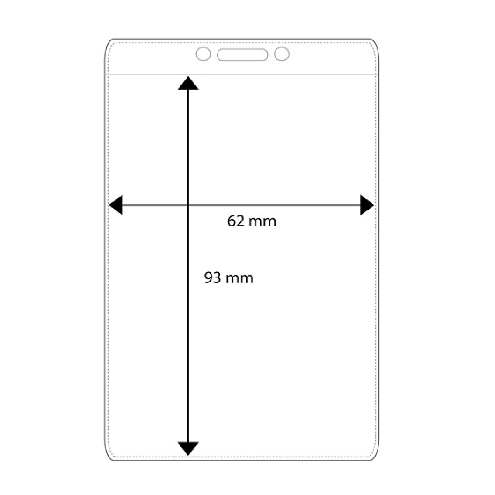 Plastficka vertikal, 62x93 mm <br> Art.nr 71823-0000