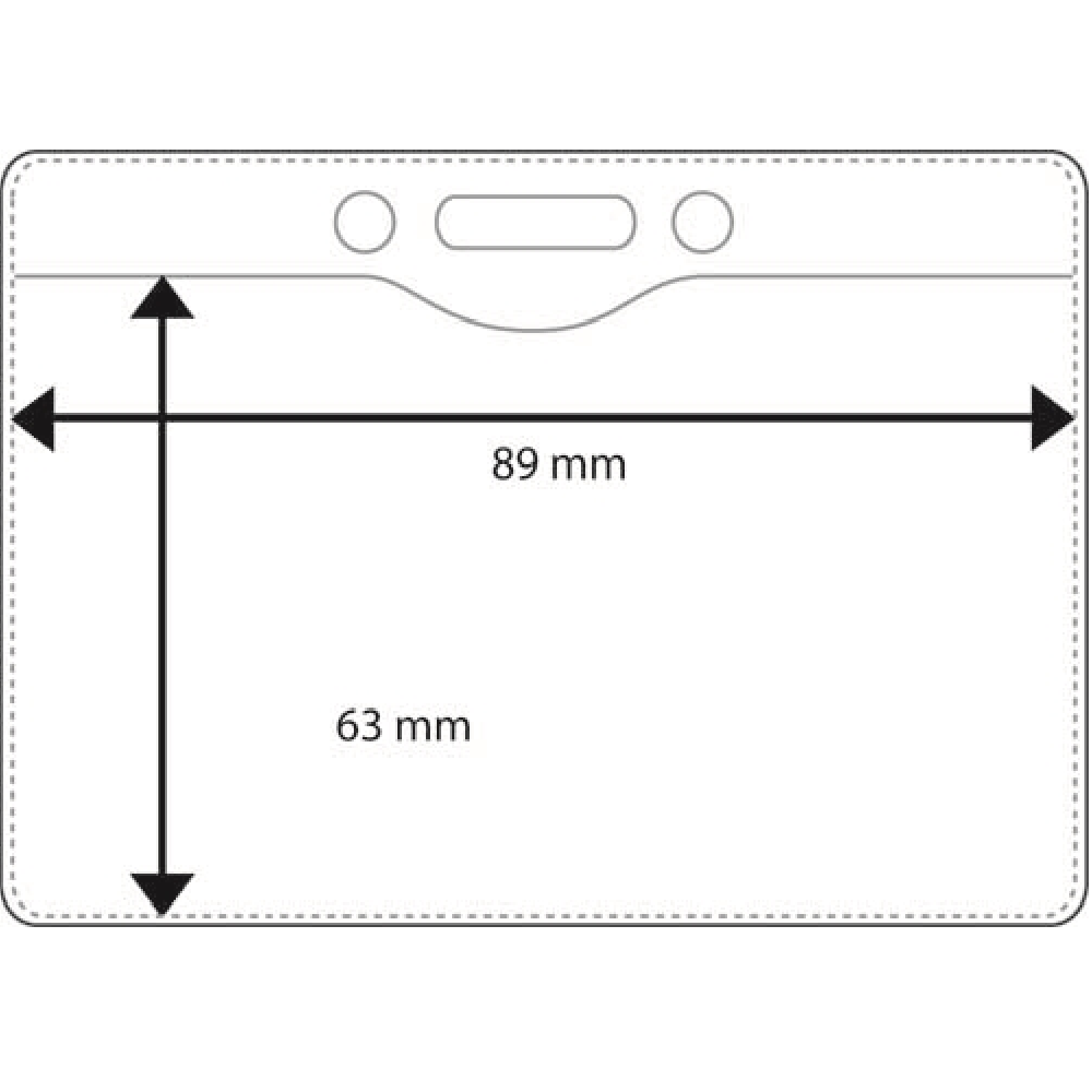 Plastficka horisontell, 89x63mm <br> Art.nr 72223-1000