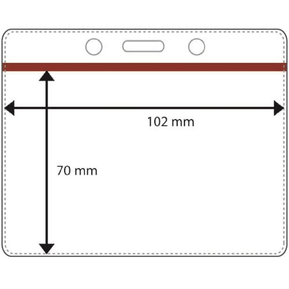Plastficka horisontell, 102x70 mm, vattentät <br> Art.nr 72223-2000