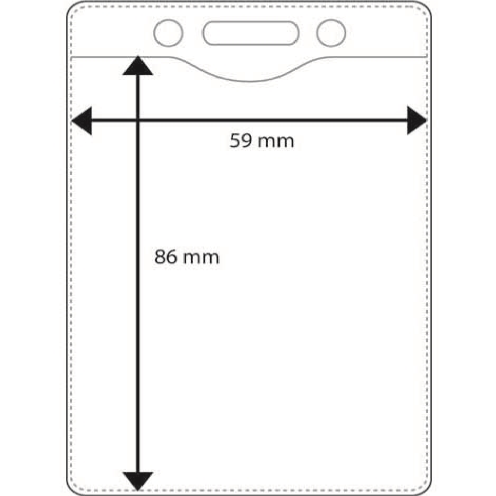Plastficka vertikal, 59 x 86 mm <br> Art.nr 72223-3000