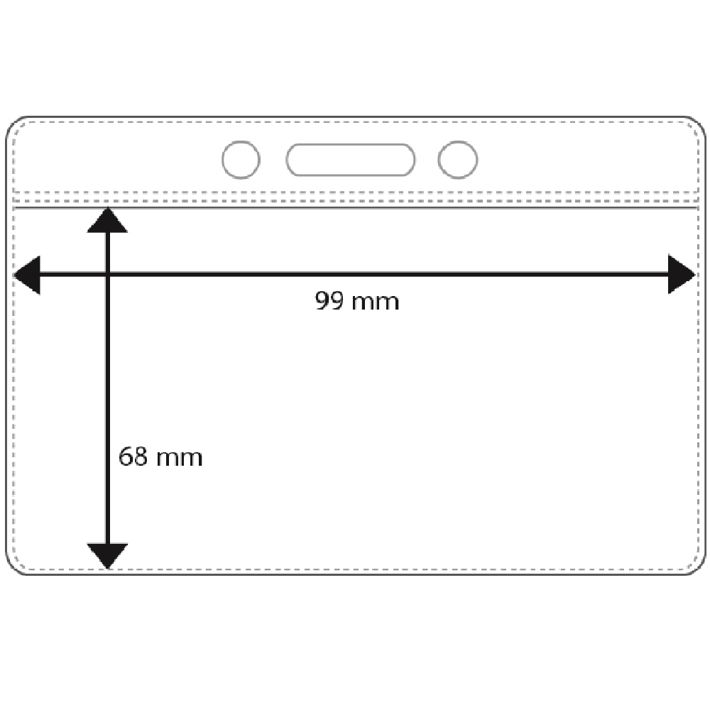Plastficka horisontell, 99 x 68 mm <br> Art.nr 72323-3000 