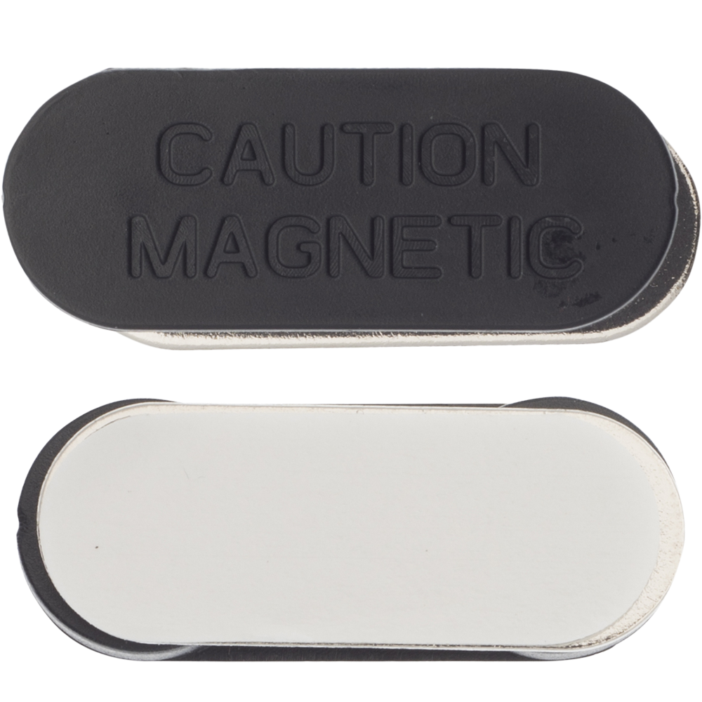 Magnet med självhäftande platta, 33x12 mm <br> Art.nr A0019-C