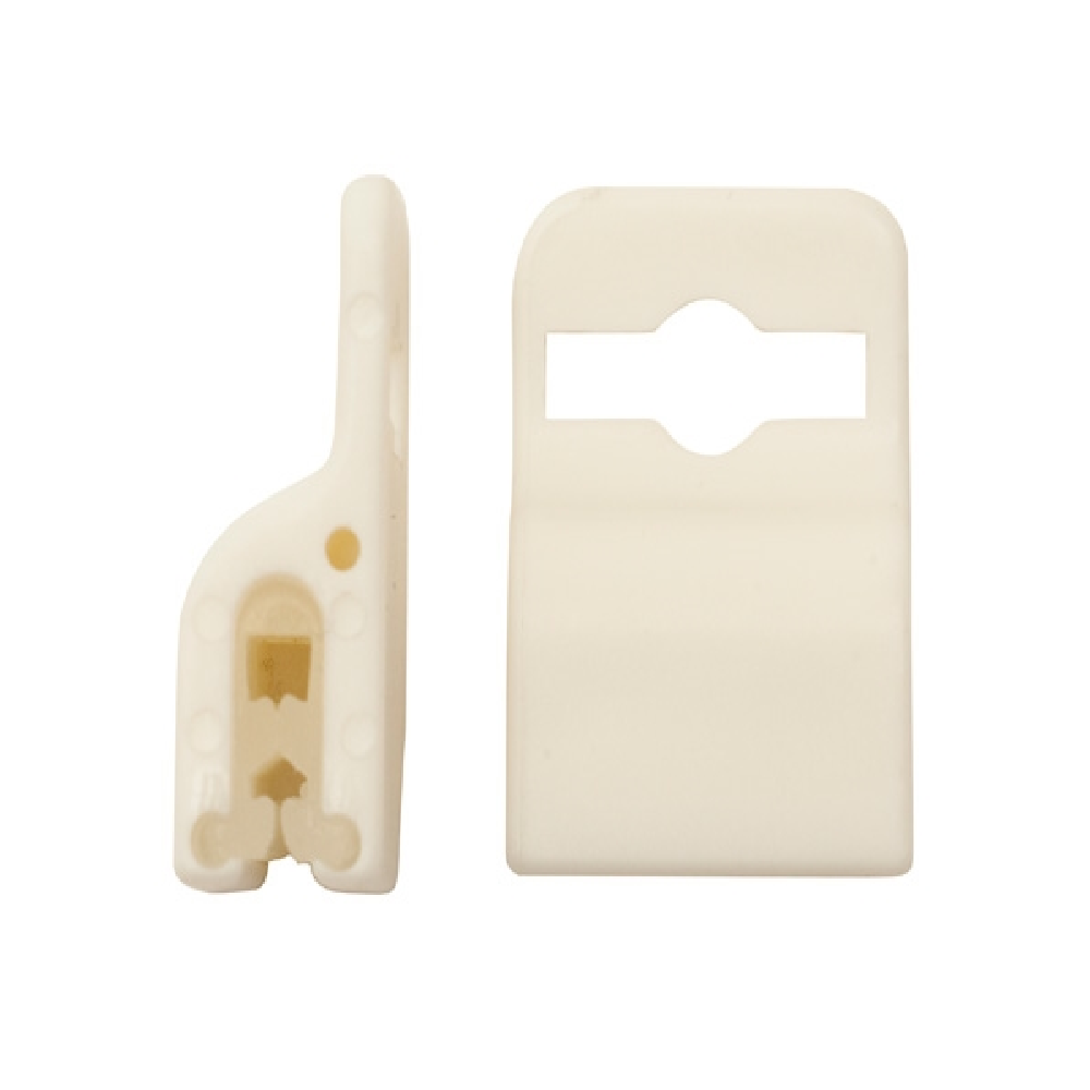 Friktionsclip, plast, vit <br> Art.nr A0096