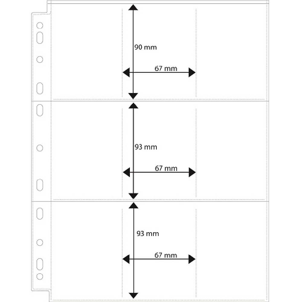Plastficka vertikal, 9-korts pärmficka <br> Art.nr A0412