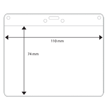 Plastficka horisontell, 110 x 74 mm <br> Art.nr 17623-0000