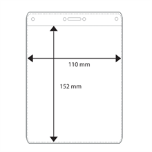 Plastficka vertikal, 110x152 mm, A6, kraftig <br> Art.nr 71123-1000