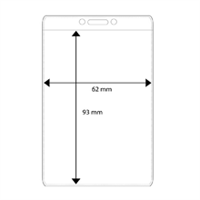 Plastficka vertikal, 62x93 mm <br> Art.nr 71823-0000